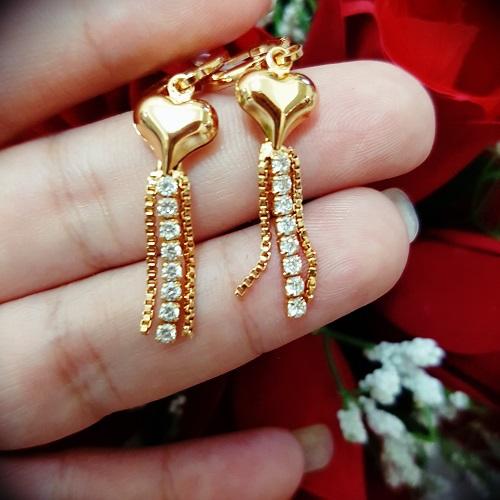 anting love gold xuping cantik