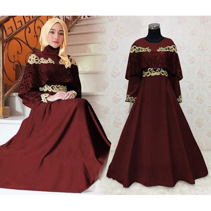 OSCAR GAMIS PESTA NIKAHAN / GAMIS PESTA WISUDA (Biru)