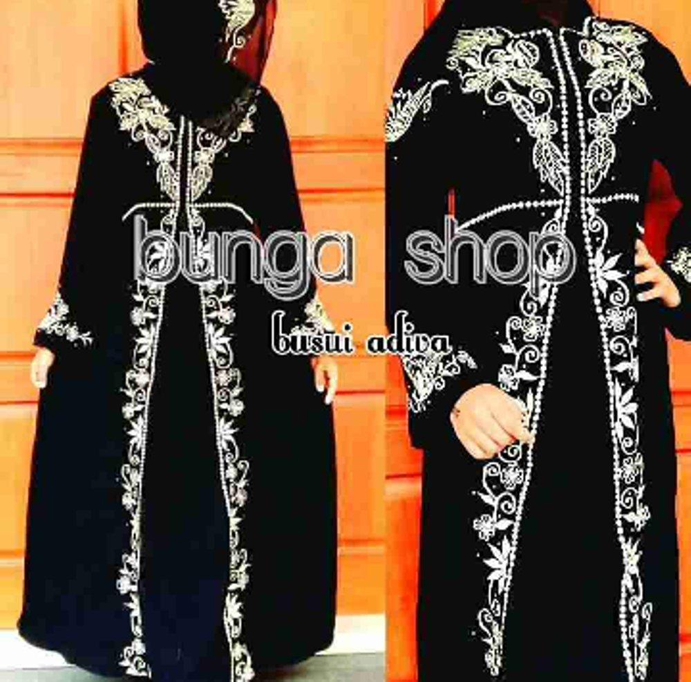 Abaya Gamis Jubah Maxi Dress Arab Saudi Bordir Hamari Pink Dubai Turkey Turki Premium