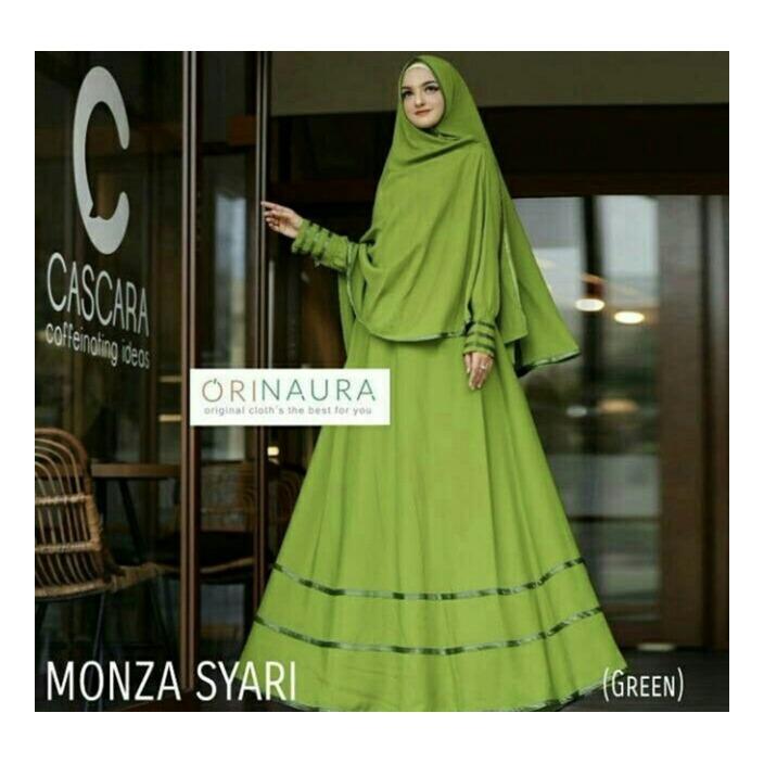 Syari i wanita - Gamis wanita - Maxi wanita - Baju muslim terbaru - Busui - MS Green