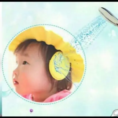 Topi Keramas Balita - Baby Adjustable Shower Cap Dilengkapi Penutup Telinga