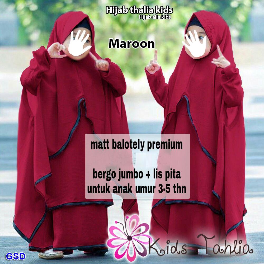 NCR-Baju Anak Cewek/ Baju Muslim Anak Cewek/ Baju Gamis Anak Cewek/ Hijab Thalia Kids/ Hijab Alia Kids