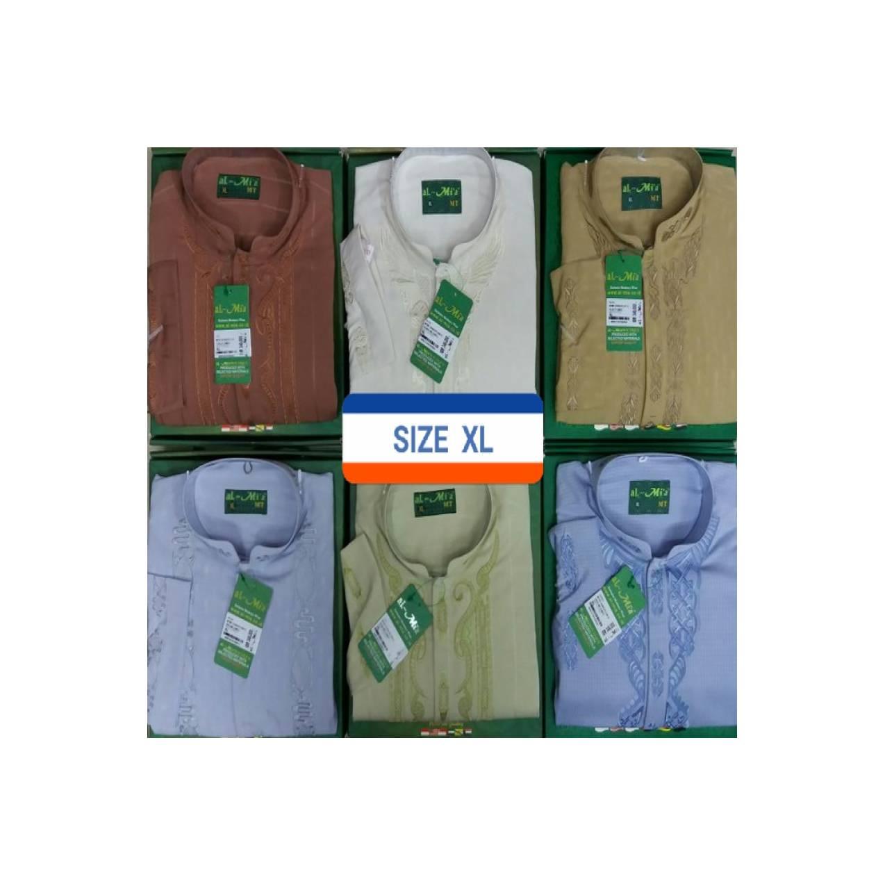 BAJU MUSLIM MURAH Baju Koko Almia MT T.Panjang ukuran S M L XL Al Mia