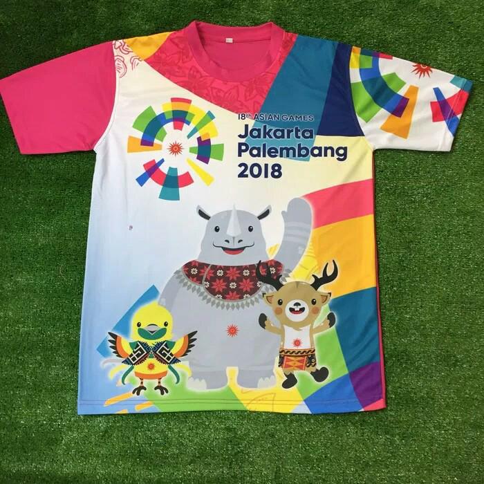 TERLARIS!!! KAOS BAJU ASEAN GAMES JAKARTA PALEMBANG 2018 - PINK