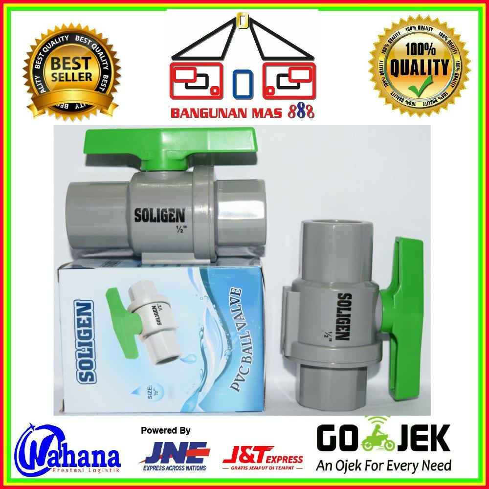 SOLIGEN STOP KRAN 2 INCH PVC BAGUS - STOP KRAN PLASTIK - BALLVALVE PVC MURAH - BALLVALVE SOLIGEN PLASTIK MURAH -STOP KERAN PVC
