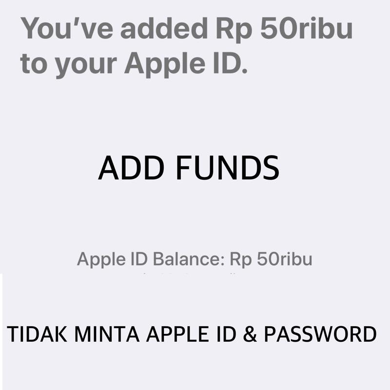 Itunes Gift Card IGC Deposit Rp. 50.000 Indonesia Metode Add Funds - Toko IGC