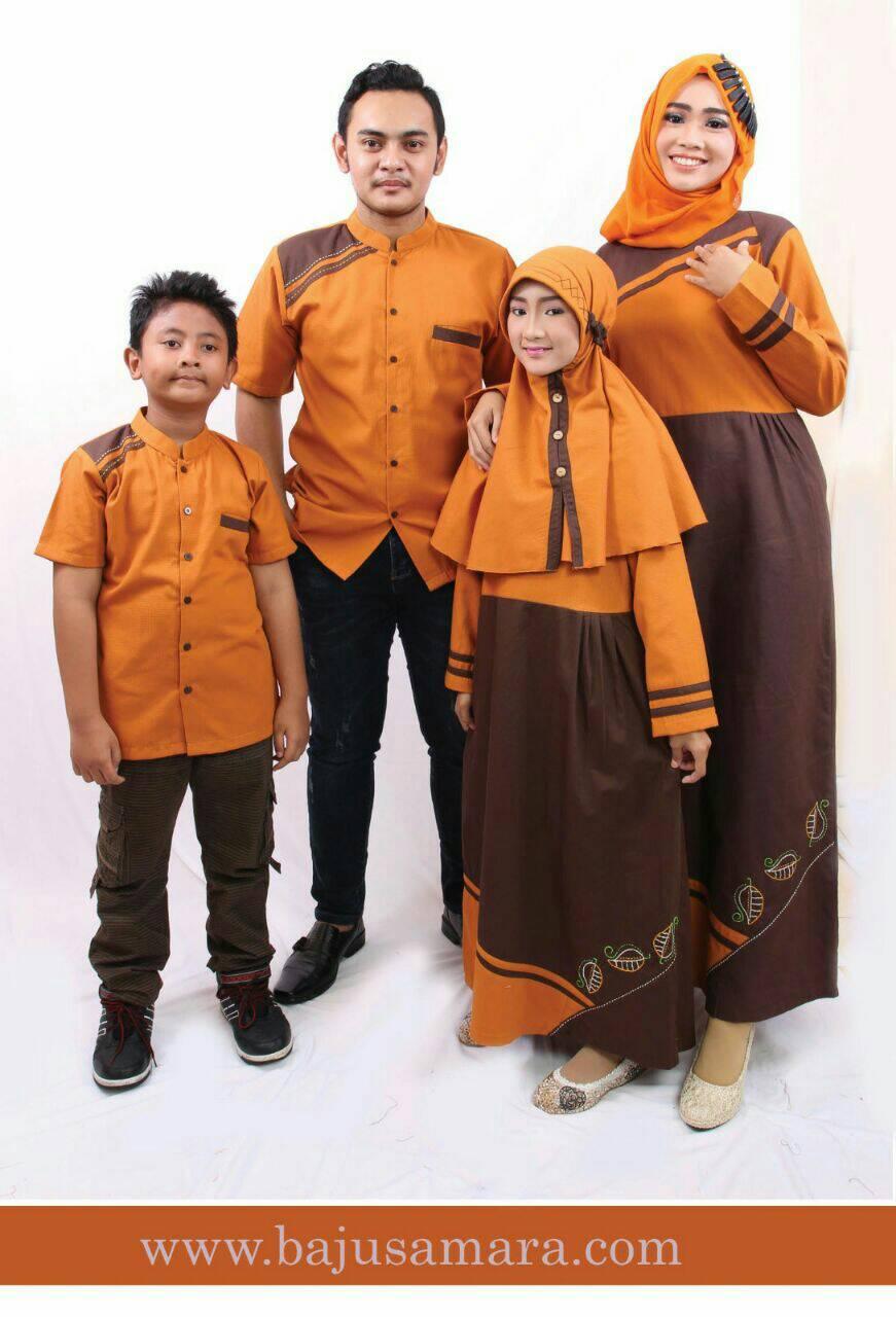 Disc.15% Samara Family Couple D02 warna Oren Coklat / Baju Muslim
