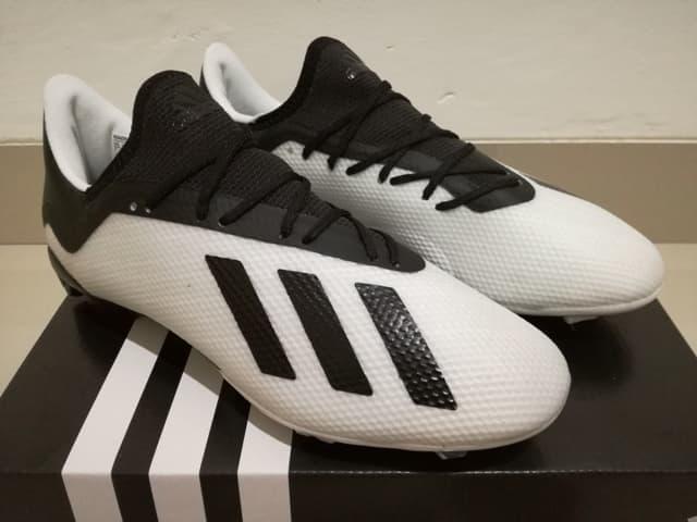 Sepatu Bola - Soccer Adidas X 18.3 Next Gen White Black - FG