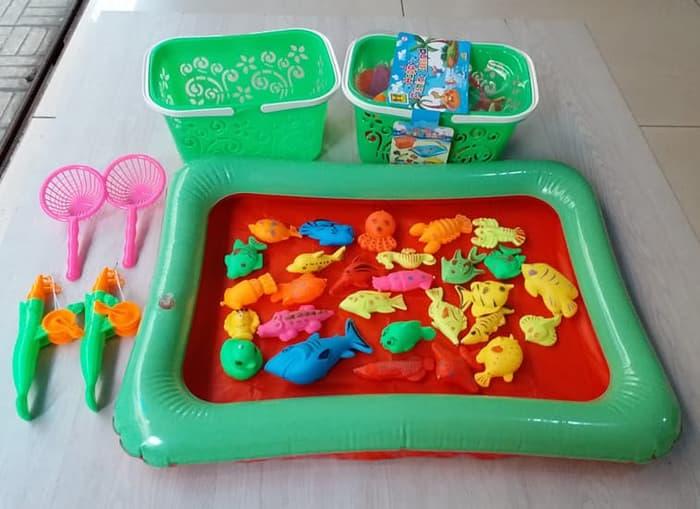 MAINAN PANCING IKAN KOLAM FISHING GAME HAPPY FISHING ISLAND SET