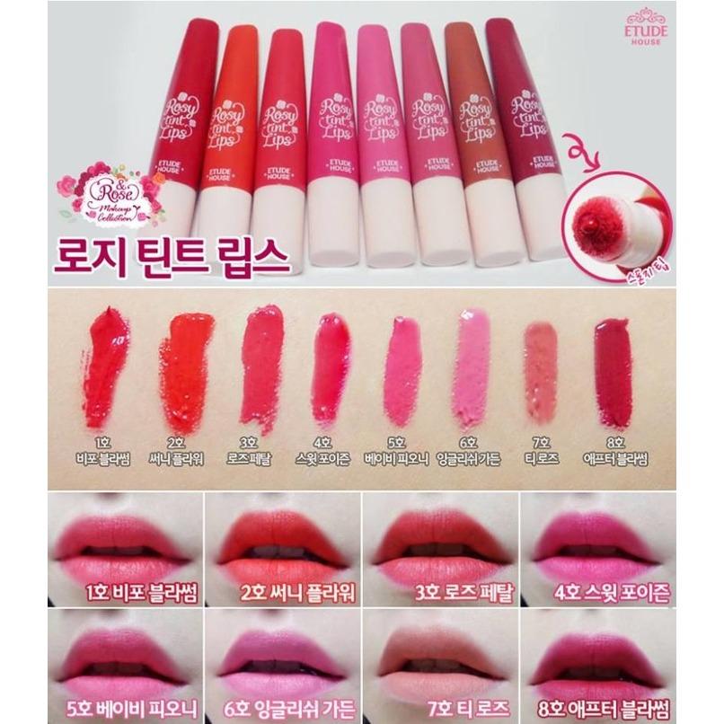 ROSY LIP TINT LIPS LIPSTICK LIPSTIK CAIR LIP GLOSS LIP LINER MAKEUP MAKE UP PERONA PEWARNA BIBIR ORIGINAL ETUDE HOUSE - 1 BEFORE BLOSSOM