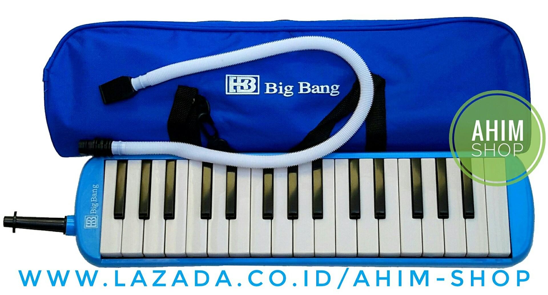 Ahim Shop – Pianika 32 Tuts Huruf Notasi Plus Tas, Mouthpiece, Selang + Alat Tiup (Biru) Alat Musik