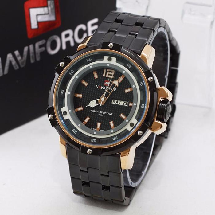 Naviforce NF9095S Men's Quartz Digital LED Dual Time Display Wrist Watch Jam Tangan Pria