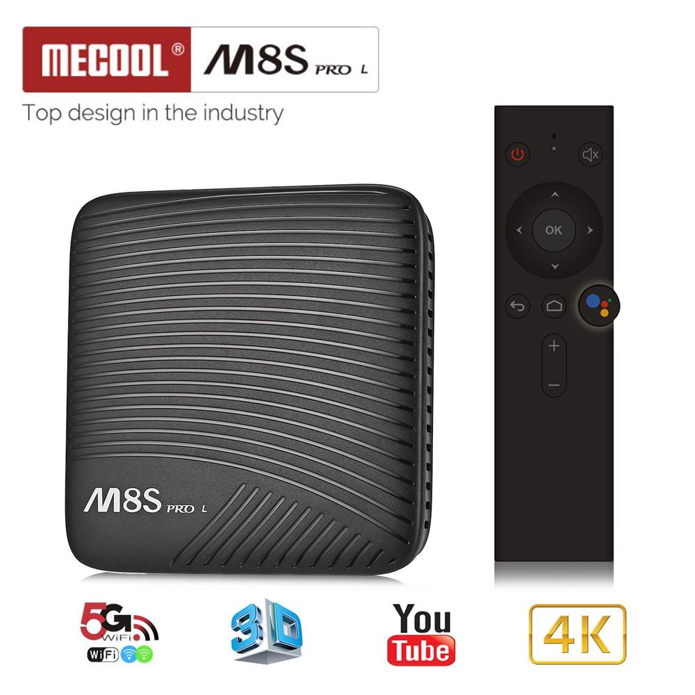 Mecool M8S Pro L 4 K Kotak TV 3 GB RAM 16 GB ROM Android 7.1 Amlogic S912 3D Smart TV HD Kotak perangkat Bluetooth-Top Kotak HDMI Pemutar Media Rumah