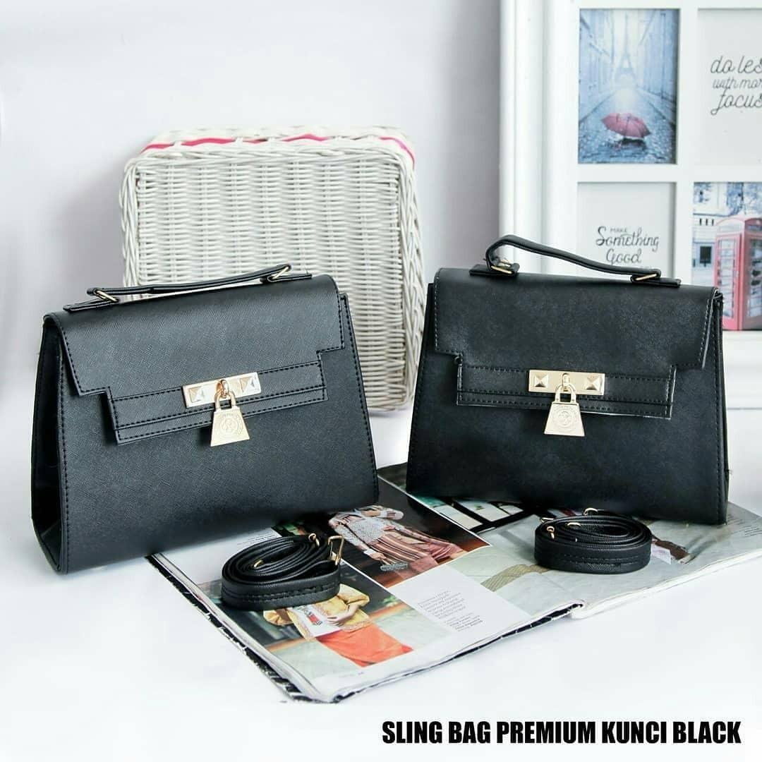 Tas Hermes Jelly Bag Super Premium - Black