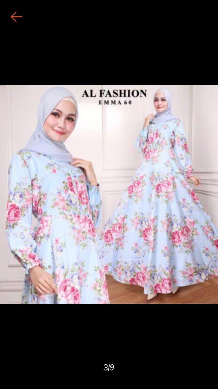 GAMIS MAXI EMMA DRESS WANITA MUSLIM LD 110CM
