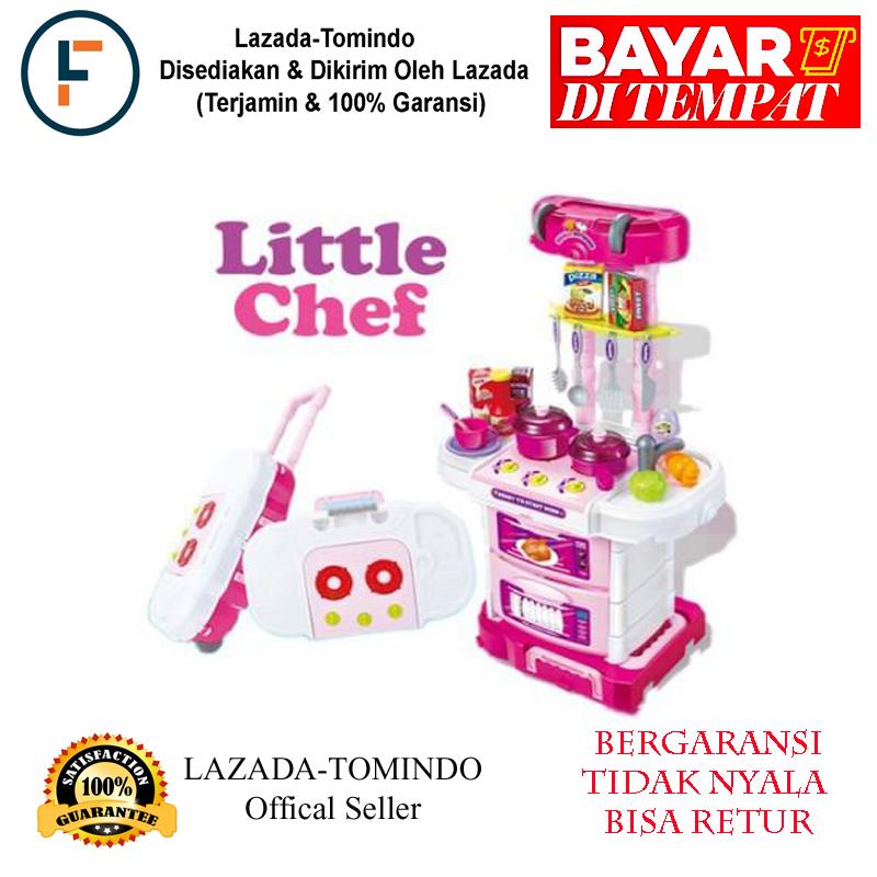 Tomindo Kitchen Koper LIttle Chef 3 in 1 / Mainan Anak Masak Masakan / mainan dapur - W097 - Pink