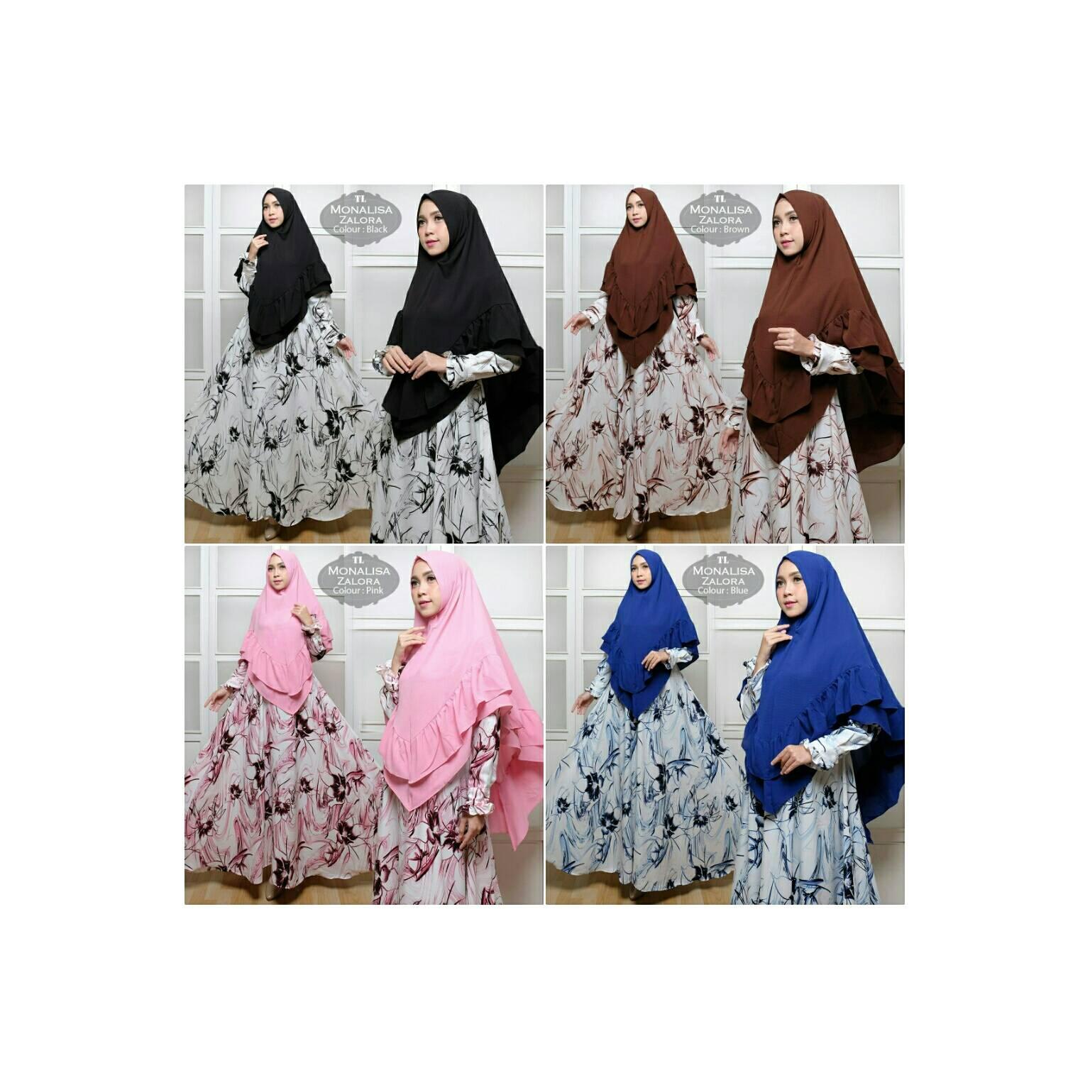 Gamis set Syar'i Monalisa Zalora
