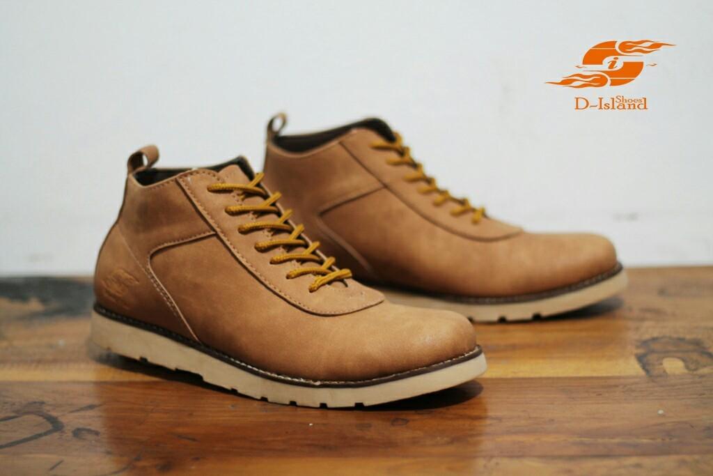 sepatu boots pria kulit D island brodo series