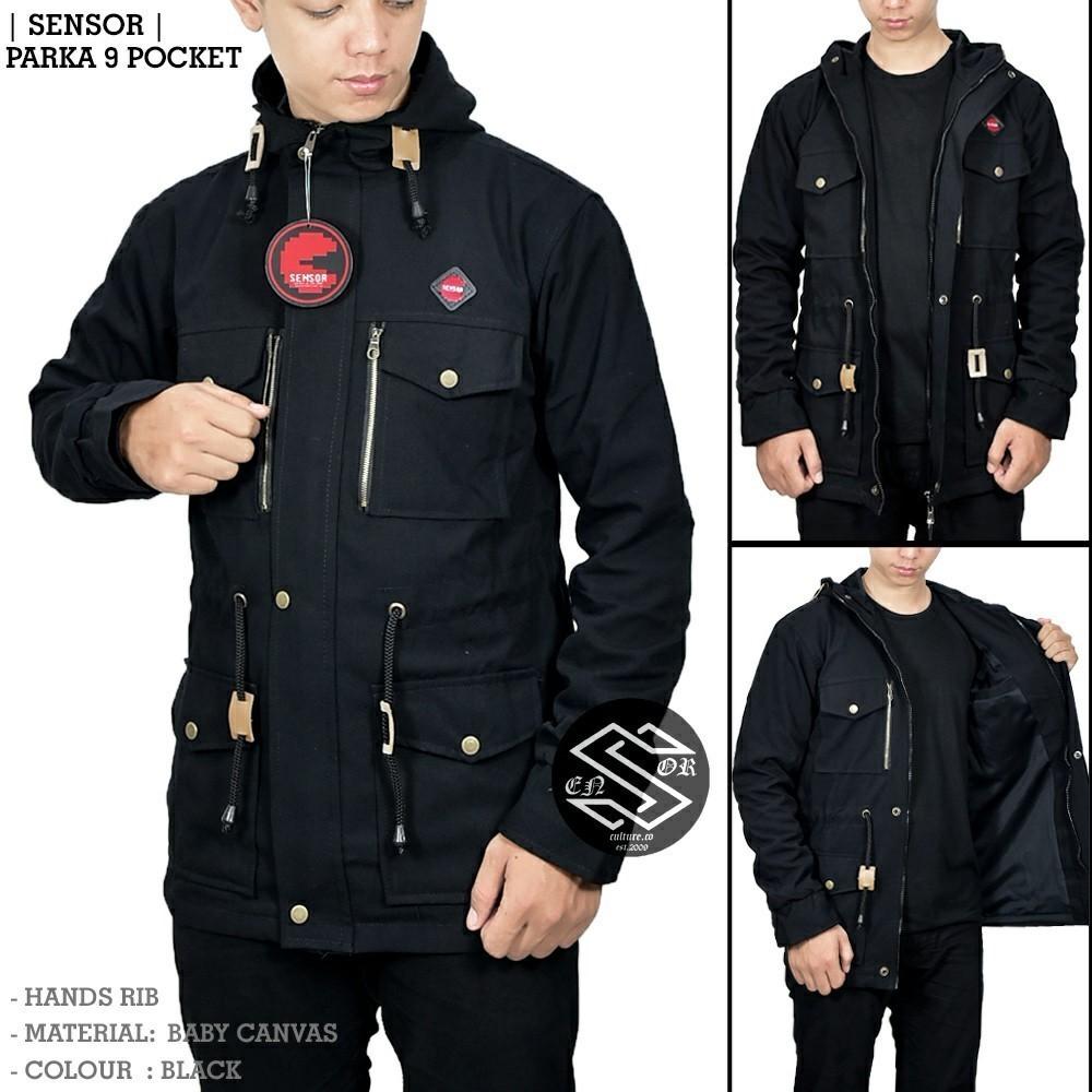 Jaket Parka Pria Pocket Zipper