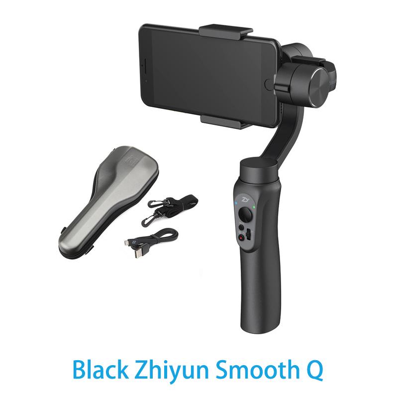 Zhiyun Halus Q & 4, 3-Axis Handheld Stabilizer Gimbal untuk iPhone Samsung Smartphone Kamera Aksi GoPro 5 4 3