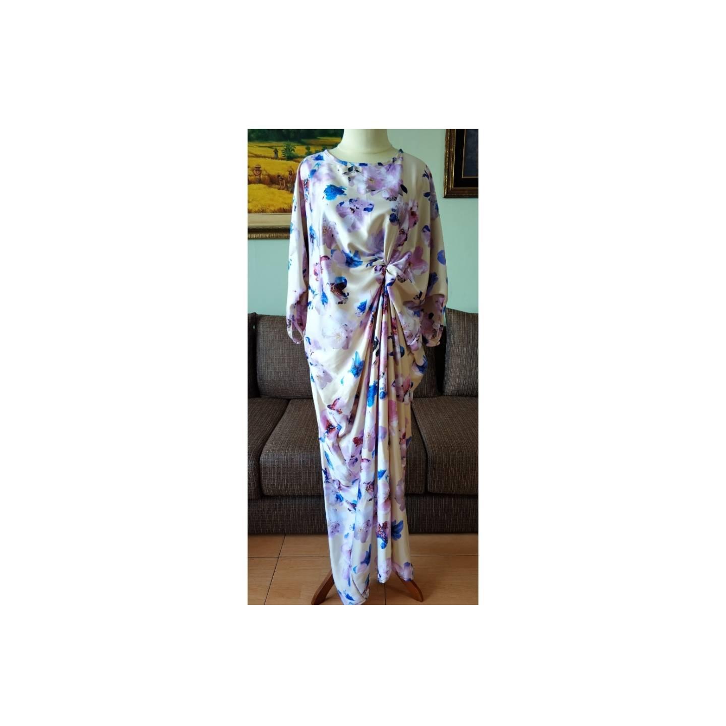 Yellow Orchid Side Folded Modern Kaftan