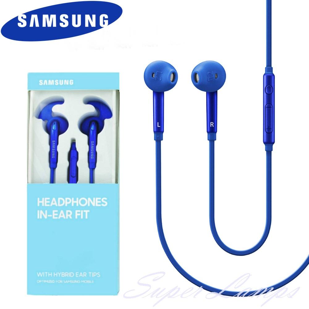 Samsung Original Handsfree EO-EG920B for Samsung Galaxy S5, S6, S7, S7 Edge 3.5mm Stereo Sports Earphone Bass HD Audio - Blue