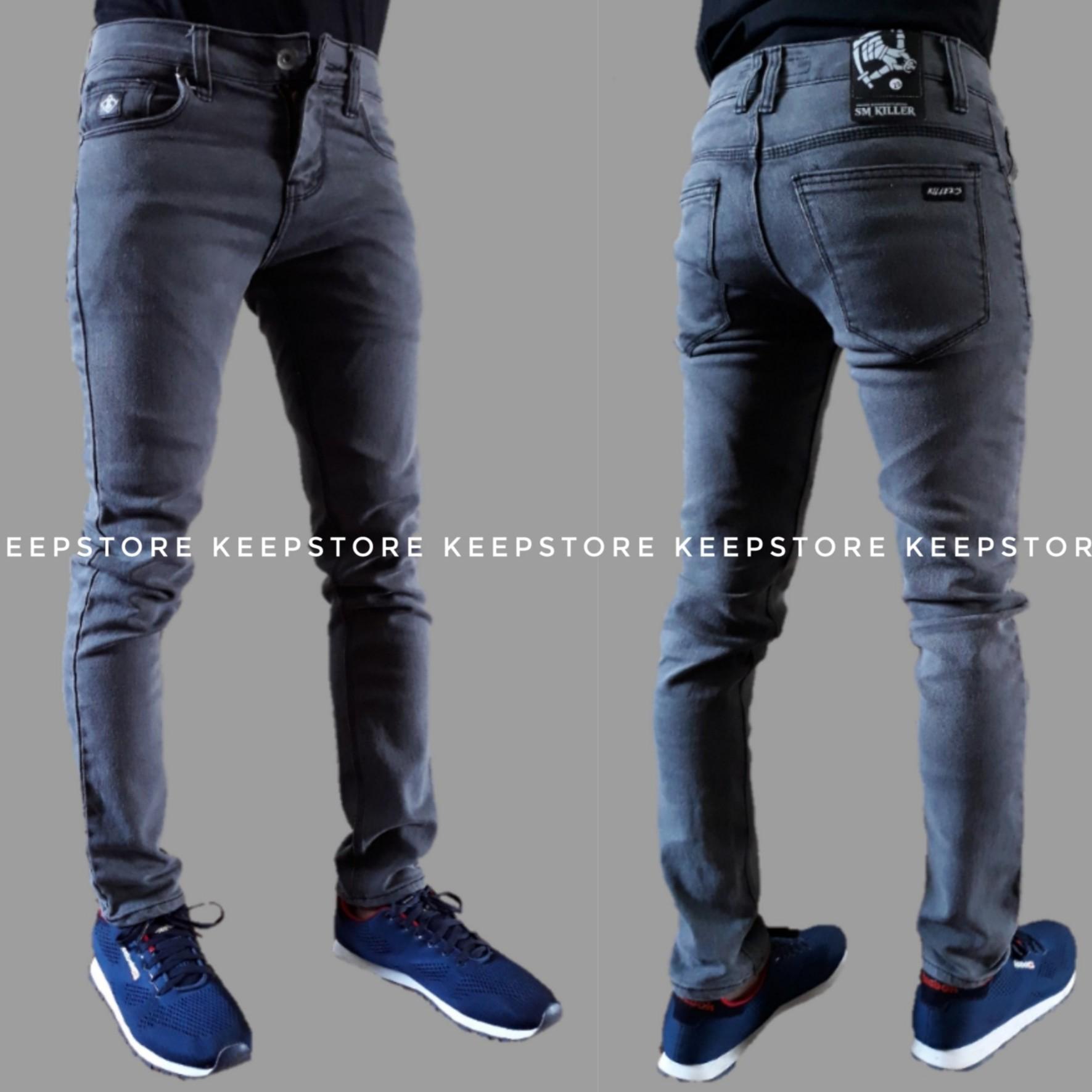 Celana jeans pria / skinny fit / slimfit / pensil (biru navy)