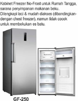 GEA GF-250 UPRIGHT FREEZER WITH DRAWER/NO FROST MULTI AIR FLOW SYSTEM (Gratis Ongkir JADETABEK)