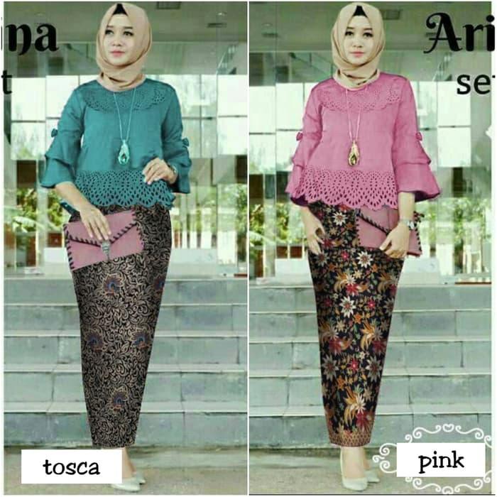 Setelan kebaya arina laser / kebaya wisuda modern / kebaya batik murah / Baju wanita / baju murah / baju atasan wanita / Baju wanita murah / baju wanita jumbo / baju polos / naju wanita polos / baju pesta / kemeja wanita