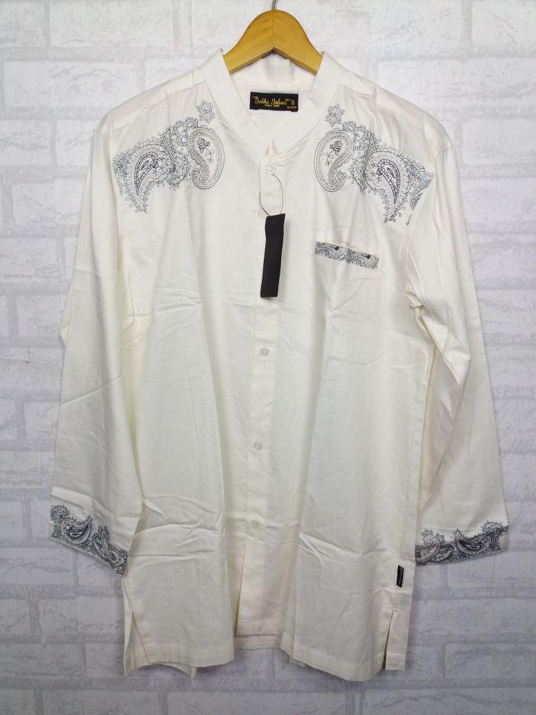 TACs Baju lebaran sholat ID Baju Koko Jas Koko Pria Bordir Baju Muslim Pria Tangan Panjang Baju Koko Kemeja Muslim Koko Pria Kemeja Pria Casual Simple