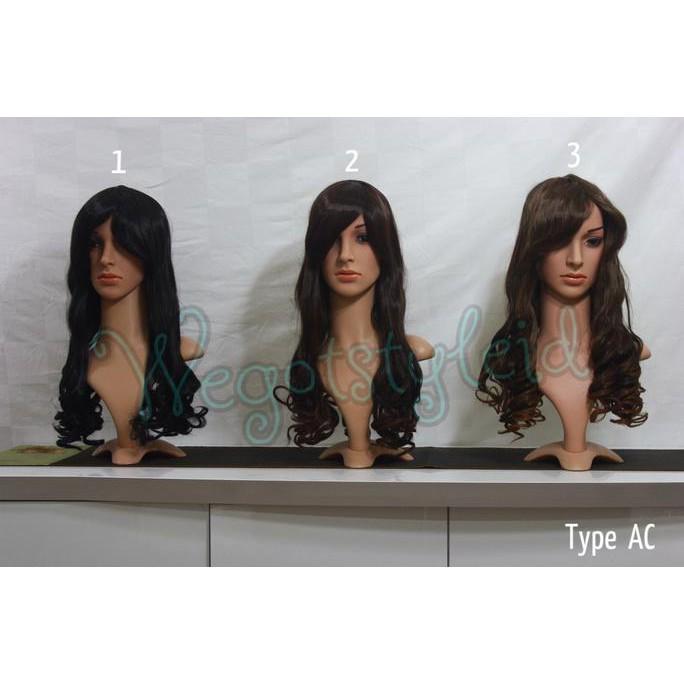 WIG AC +- 60 CM / KERITING GANTUNG / CURLY / COSPLAY / CASUAL / PESTA - COSME18