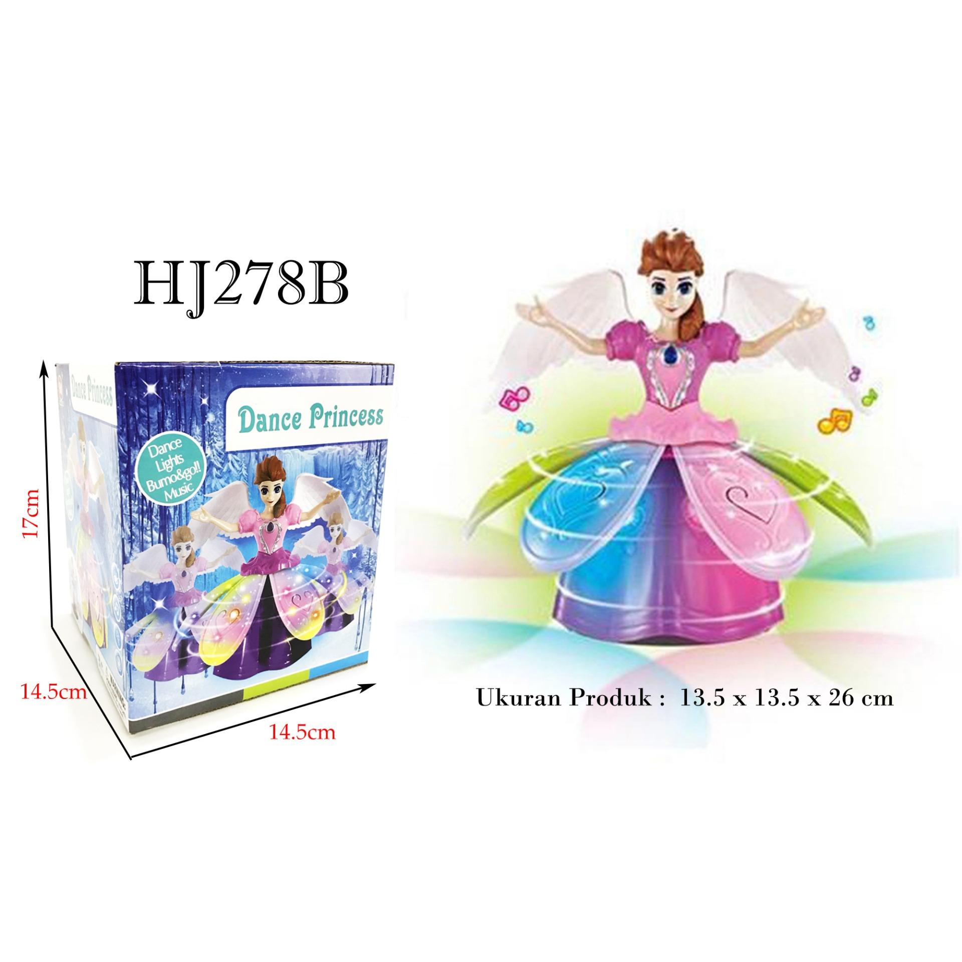 RKJ Mainan Anak Perempuan Dancing Princess Batere Bisa Mutar 360° HJ278B + FREE BATERAI A2