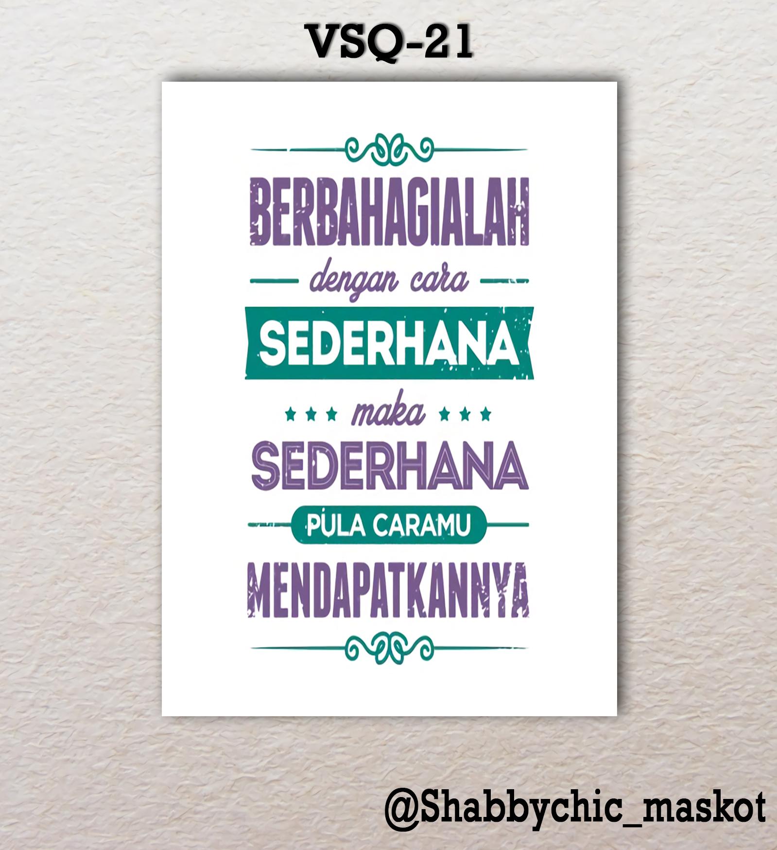 Vasty Hiasan Dinding Kayu Wall Decor Poster Super Quotes VSQ-21