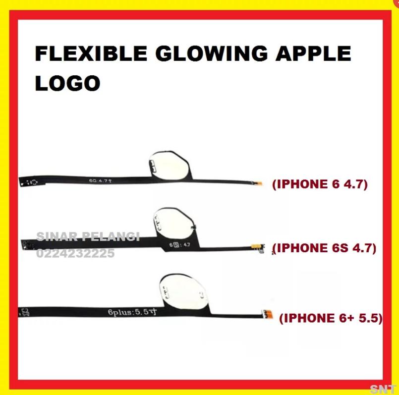 FLEXI IPHONE 6 PLUS 5.5INCH GLOWING APPLE LOGO NYALA CAHAYA BERSINAR FLEX FLEXIBLE FLEKSI WHITE PUTIH 907582