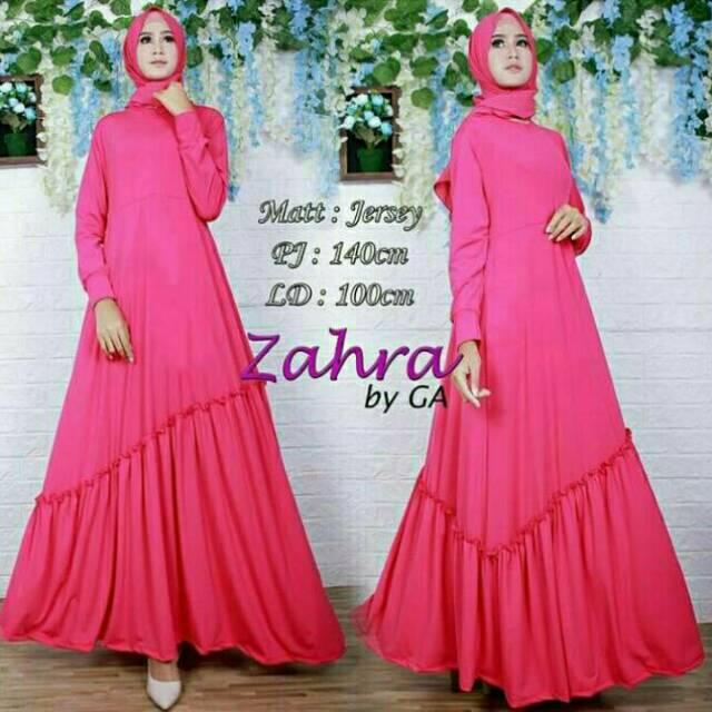 Zahra Gamis Jersey / Maxi Jersey Super / Gamis Aura Rempel Satu / Babydoll Jersey NAVY