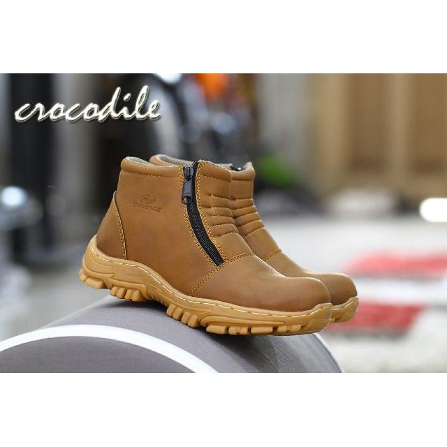 sepatu boots safety gunung hikking tracking crocodile morisey tan sepatu pria