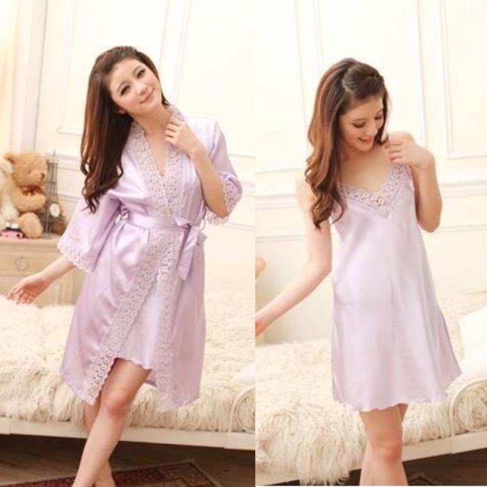 Paling Laris! Baju Kimono Tidur Wanita Import Pernikahan Kado Cewek Murah Sleepwear Baru!
