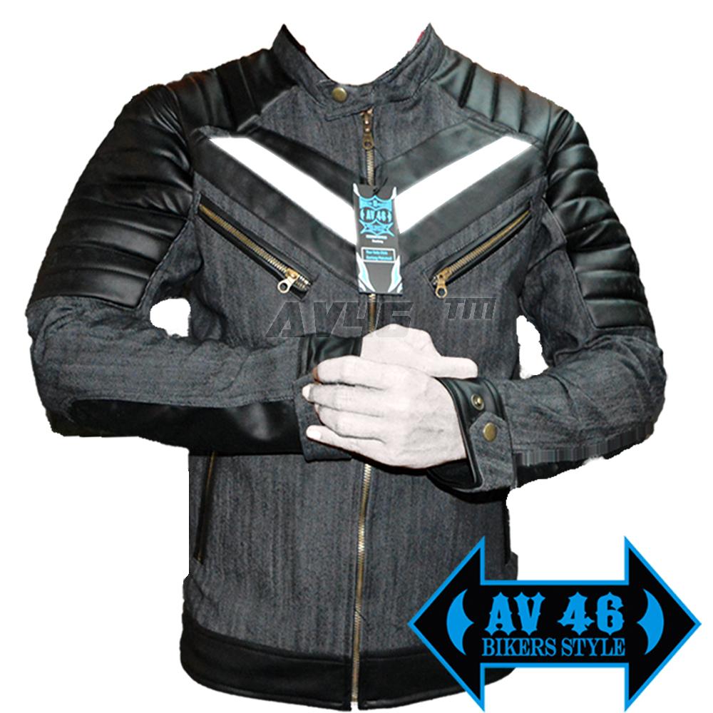 AV46 Jaket Motor Denim V1 / Jaket Bikers Motor / Jake Jeans