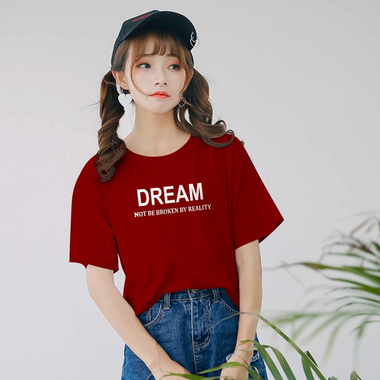 XV Kaos Wanita tee DREAM / T-shirt Distro Wanita / Baju Atasan Kaos Cewek / Tumblr Tee Cewek / Kaos Wanita Murah / Baju Wanita Murah / Kaos Lengan Pendek / Kaos Oblong / Kaos Tulisan