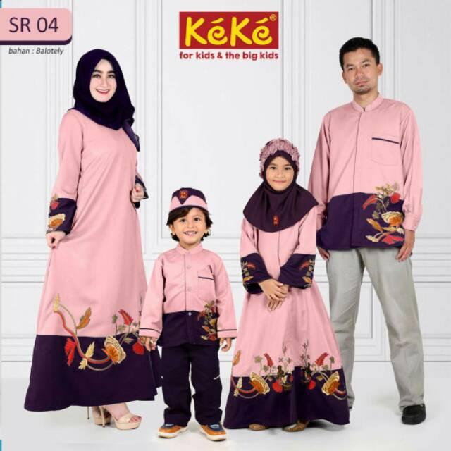 Sarimbit SR 04 Salem Keke Busana Muslim Keluarga Harga Satuan (Gamis Anak No.12)