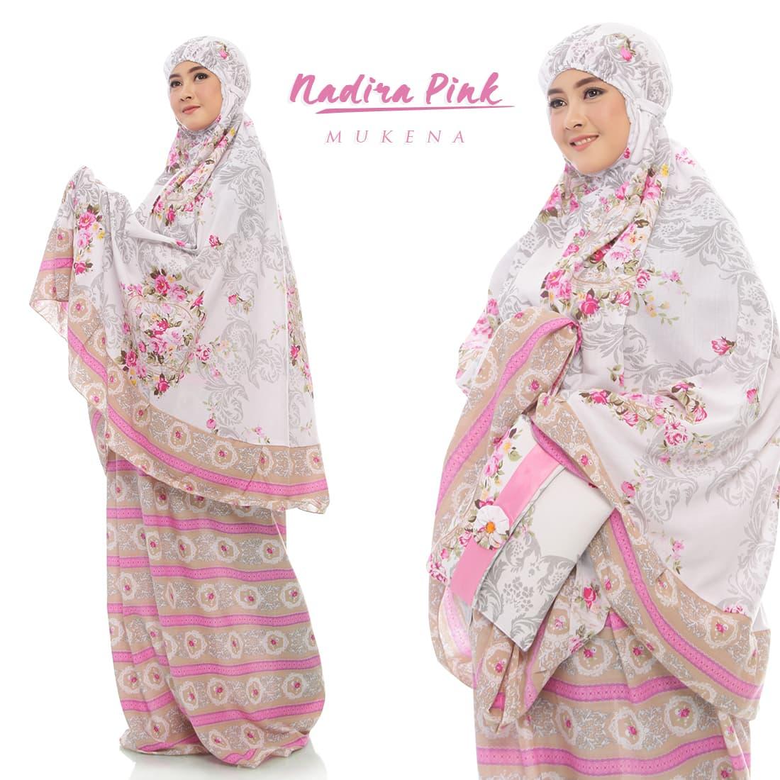 Mukena Nadira Dewasa Fashion Mukenah Muslimah Katun Rayoon Jumbo Perlengkapan Shalat Para Muslimah - Rukoh Muslim Dewasa Murah Perlengkapan Beribadah Agama Islam -