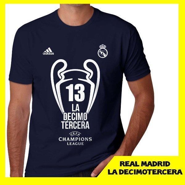 Kaos La Decimotercera Piala Real Madrid UCL Winner 2018 Navy Biru Don