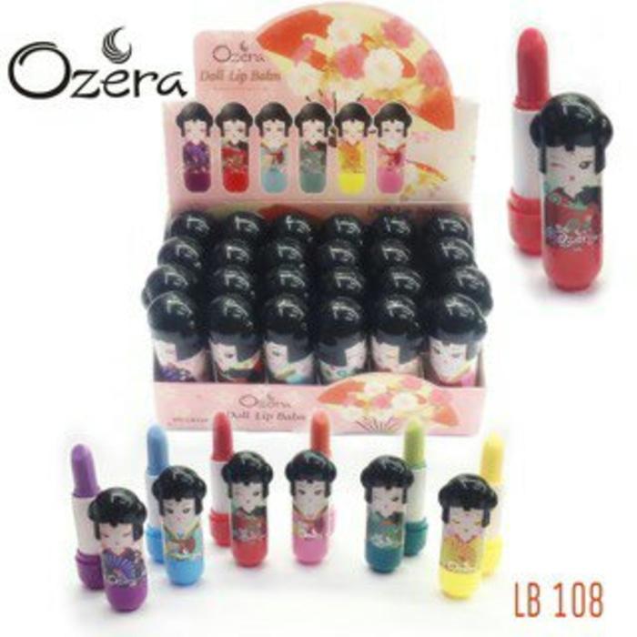1 BOX KOSMETIK MAKE UP PELEMBAB PENSIL BIBIR OZERA LIP BALM DOLL BPOM