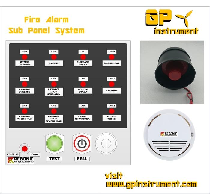 Promo Fire Alarm System Mini Kebakaran Sistem 12 Titik Asap Api Sirine Set Original