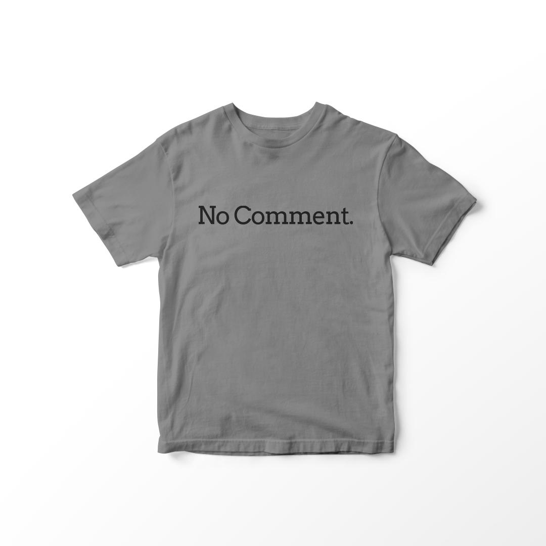 POLARISSHIRT – Baju Kaos Wanita NO COMMENT Big Size Ukuran XL Tumblr Tee / Kaos Wanita