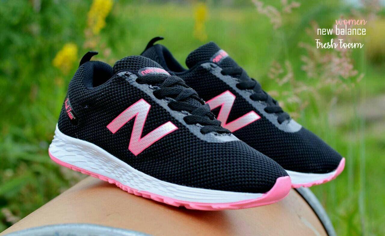 Kekinian Sepatu Casual Sneakers Wanita Sport NB Fresh Foam Import Termurah - Abu-abu Muda, 37 Paling Fashionable