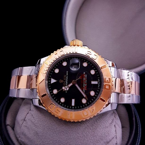 Jam Pria Rolex_Yacht Master Date Automatic / Silver Combi Gold