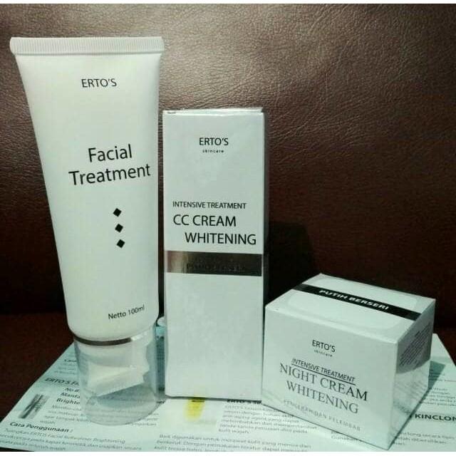 PAKET ERTO'S ORIGINAL (Ertos Facial Treatment,CC cream,Night Cream)