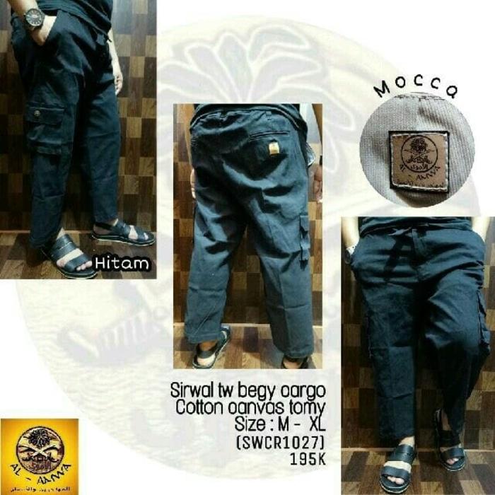 Sirwal TW Begi Cargo Al Amwa Muslim Celana Baju Sunnah Lengkap