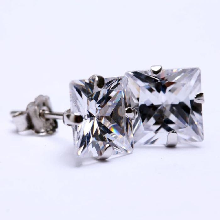 EAR 064 - Anting Perak EMAS PUTIH ASLI KOREA -Garansi 6 Bulan